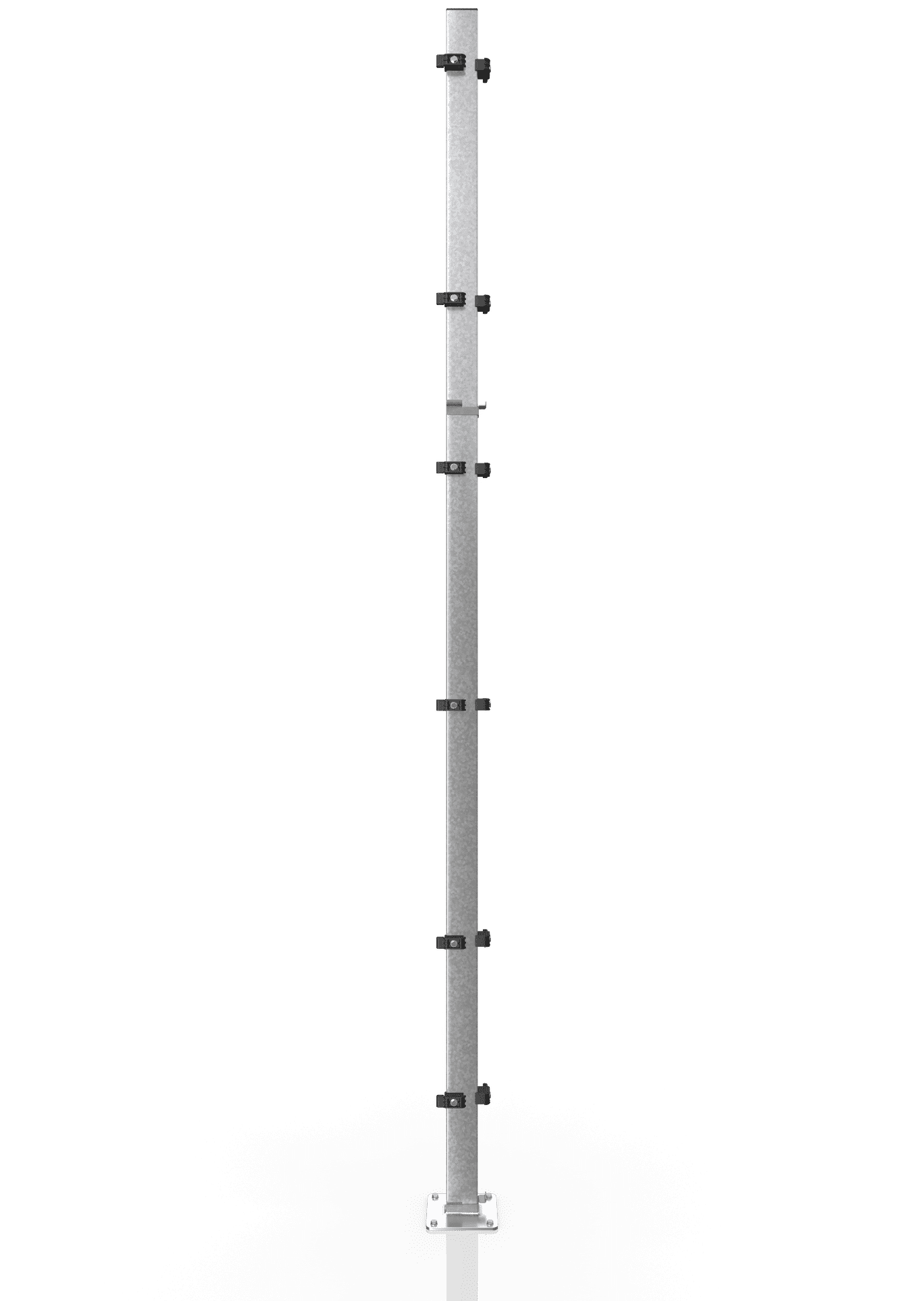 Universal-Eckpfosten für Gittertrennwand ECONFENCE® BASIC LINE ZINK 80x40x3000MM