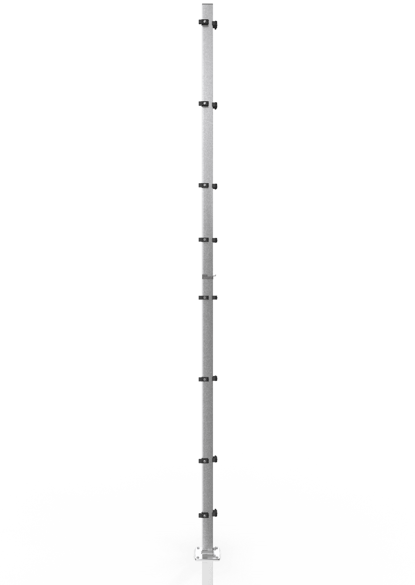 Universal-Eckpfosten für Gittertrennwand ECONFENCE® BASIC LINE ZINK 80x40x4000MM