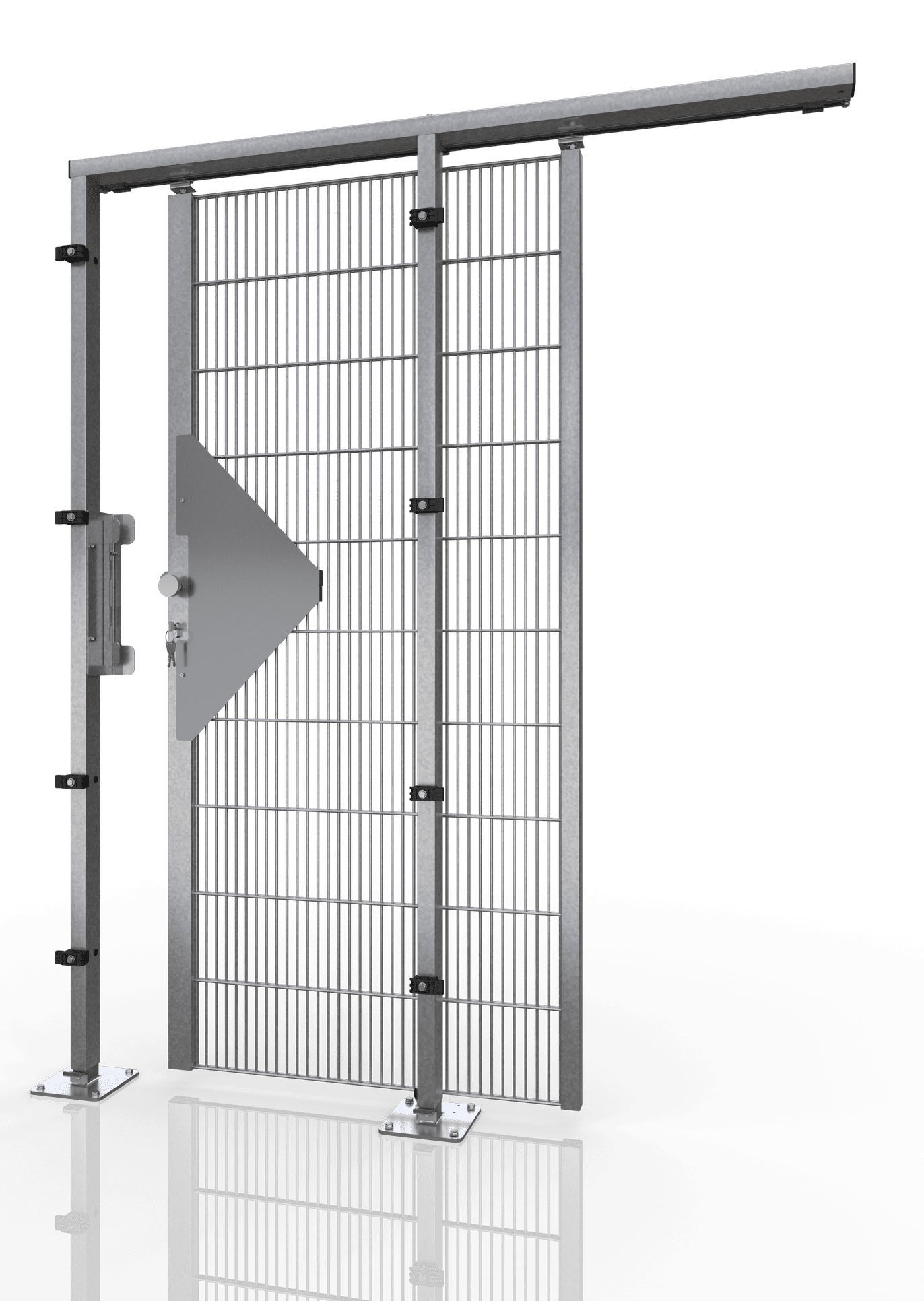 Schiebetür für Gittertrennwand ECONFENCE® BASIC LINE ZINK TS01 800X2000mm